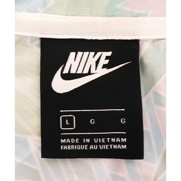 NEW Nike Windrunner Crop Hoodie Nylon Poly Jacket Tropical Floral Sz L - Picture 9 of 12